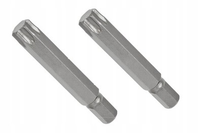 2x Torx Security Bit T10 with Hole 10x75mm S2 Steel