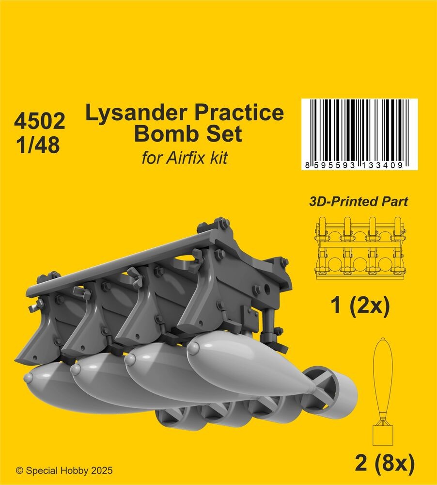 CMK 129-4502 - 1:48 Lysander Practice Bomb Set For Airfix - New
