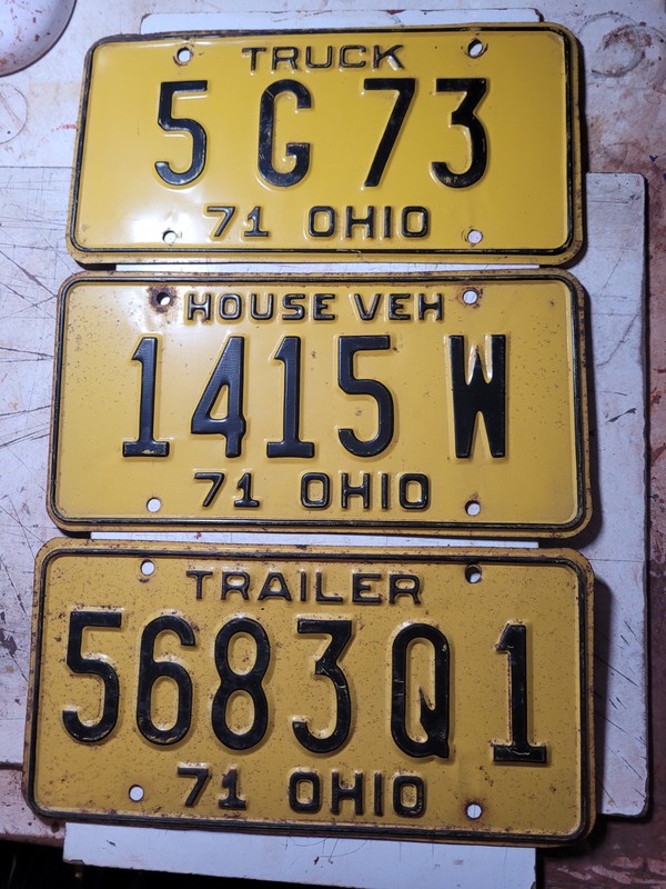 1971 Ohio Truck number 5 G 73 @  1971 House Veh, @ 1971 Ohio Trailer 5683 Q 1