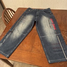 Vintage Paco Jeans Men's 38X33 Blue Denim Wide Leg Loose Baggy Skater Y2K 90 s
