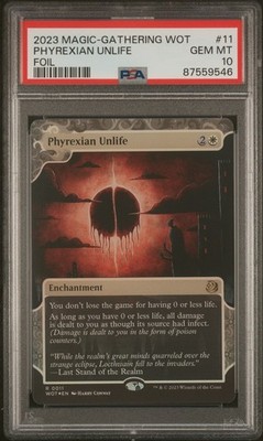 MTG Magic the Gathering Phyrexian Unlife Borderless Foil Eldraine - PSA 10 Mint