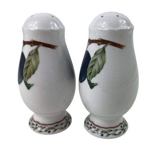 Noritake Royal Orchard Porcelain Salt & Pepper Set Fruit Plums - Picture 4 of 10