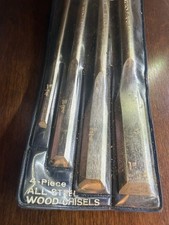 New-Vintage Craftsman 936838 4pc All-Steel Wood Chisel Set 1/4 1/2 3/4 1 in