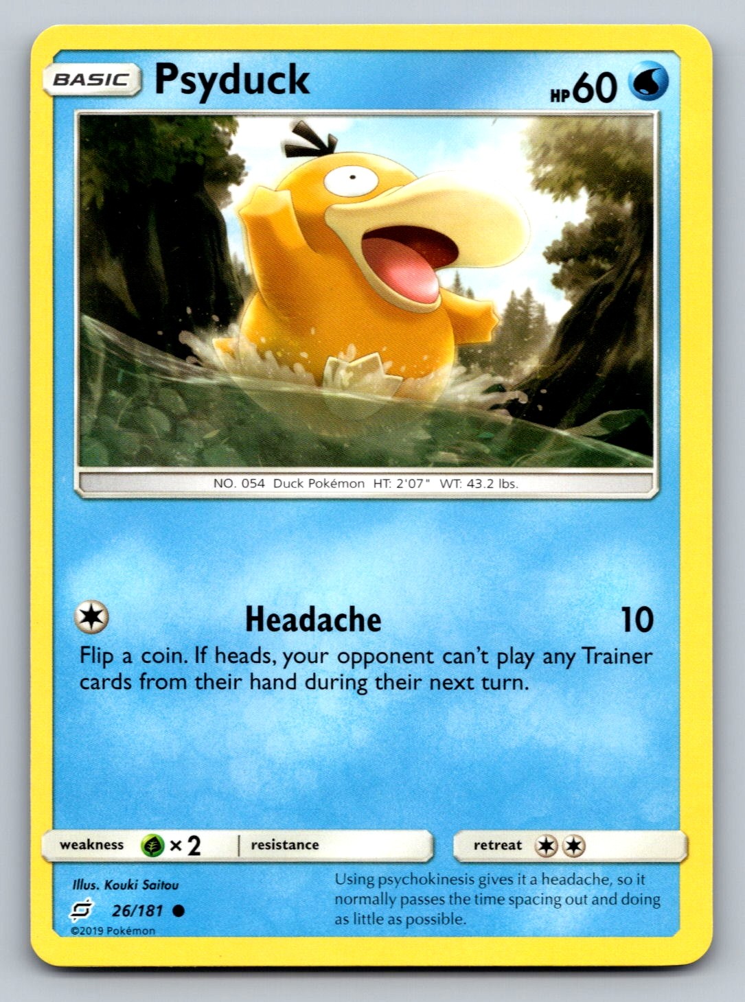 Pokemon Psyduck Common SM - Team Up 26/181 NM