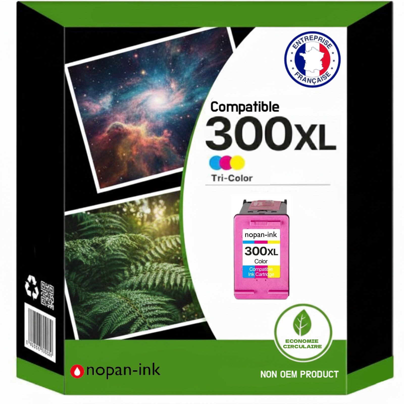 Cartouche HP 300XL couleur haute capacité Nopan-ink à encre tricolore anti-bavure