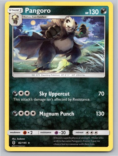 2017 POKEMON PANGORO GUARDIANS RISING 82/145 R MP A71761 FREE S&H