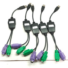 5 PCS USB to Dual A-USB2PS2 PS/2 Adapter PS/2 Mouse/Keyboard to USB Port  OBB14