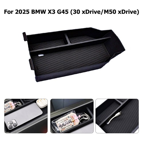 For 2025 BMW X3 Accessories Center Console Organizer Tray Storage Box ...