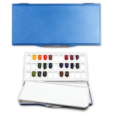 Mijello Fusion 33Well Airtight/Leakproof Palette for Watercolor Paints, Blue