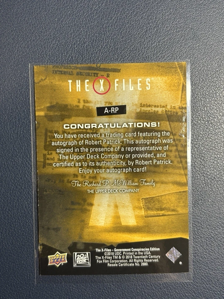 X-Files Government Conspiracies Ed. Robert Patrick AUTO John Doggett 2025 - Image 3 of 4