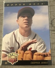 CHIPPER JONES - ATLANTA BRAVES - 1993 UPPER DECK - CARD #24 Star Rookie RC