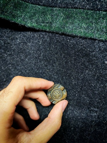 70er Vintage Handtailored All Worsted Tweed Bespoke Classic Grau Übermantel 44R - Bild 4 von 12