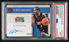 2016 Panini Excalibur Calligraphy 113/149 Allen Iverson PSA 9 MINT Auto HOF 6fs