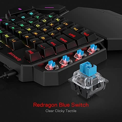 K585 DITI One-Handed RGB Mechanical Gaming Keyboard, Blue Switches, - Image 4 of 4
