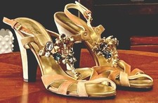Giuseppe Zanotti Design Swarovski Crystal, Ankle Strap Suede Heels SZ 8.5US 39UE