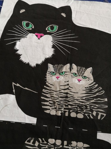Printed cotton fabric panels CATS (7 pieces) - Picture 11 of 11