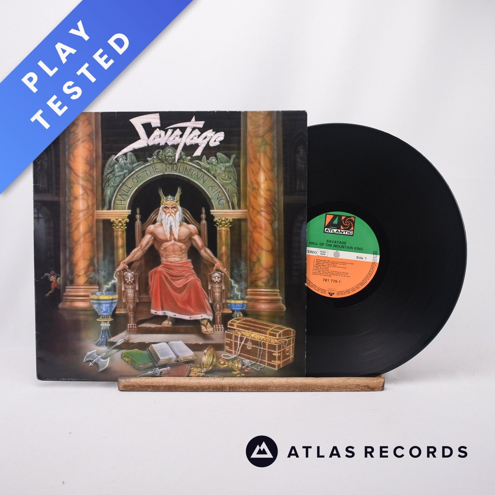 Savatage Hall Of The Mountain King 1-A 1-B LP Album Vinyl Record - EX/EX