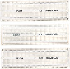Solderable Breadboard Prototype PCB Board Kit 6.8x2.05 Inch White Color: White
