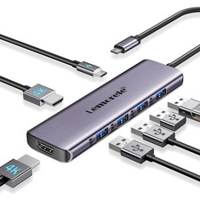 Docking Station USB C Hub, Aluminium Dockingstation Laptop 2 Monitore, Dual H...