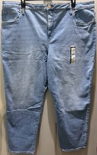 New Terra Sky Light Wash High Rise Straight Leg Denim Jean. Size 24W. Great Jean