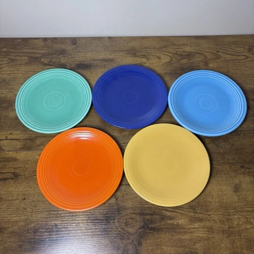 Fiestaware HLC Plates Bread Appetizer Dessert 6 1/4" Mixed Colors Lot of 5