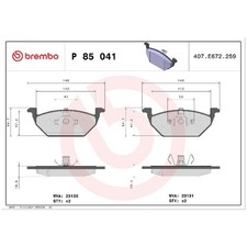 Satz Bremsbeläge Bremsklötze vorne für Seat Ibiza 3 6L1 4 6J1 6J5 6J8 5 | 240