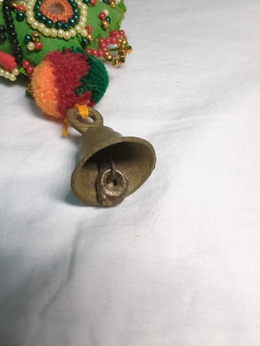 Vintage Anhänger zum Aufhängen Mobile Muscheln Perlen Stoffglocke - Bild 6 von 6