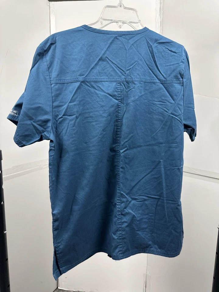 Cherokee Workwear Core Stretch Scrub Top XS Teal Blue V-Neck Medical Uniform - Image 2 of 3