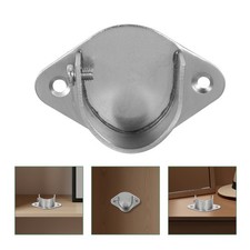  4 PCS Clothes Rail Bracket Rod Mounting Brackets Closet Flange Supports