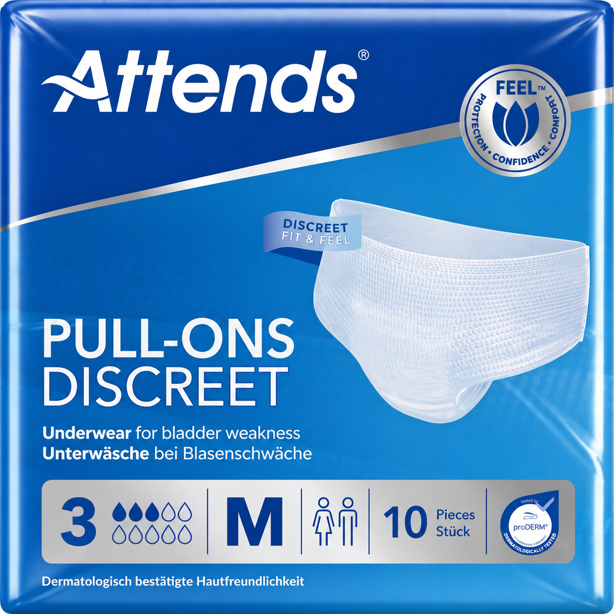 Adult Discreet Nappies Incontinence Pull up Pants ATTENDS 3M MEDIUM 20 Pack - Image 2