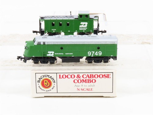 Locomotora diésel Bachmann BN Burlington Northern F7A escala N #9749 con caboose  | Condition: Used