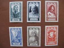 FRANCE neufs n° 765 à 770  CELEBRITES DU XV° SIECLE (1946)