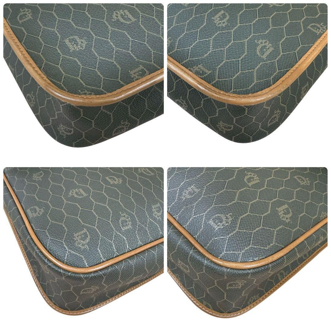 Christian Dior Shoulder Bag Honeycomb Khaki PVC Leather  Authentic thumbnail 7