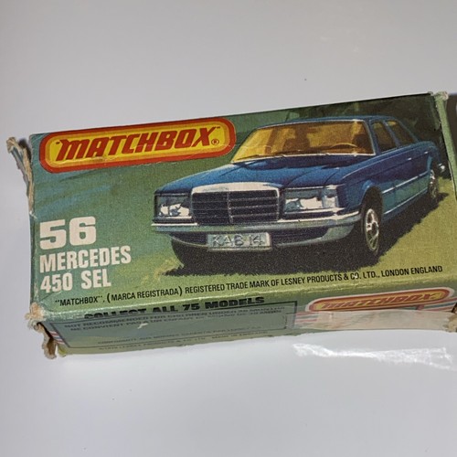 Matchbox Mercedes Benz 450 SEL No. 56 In Box 1979 Vintage - Picture 11 of 15