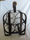 Four Section Metal Bottle Carrier with Wood Handle — photo 2