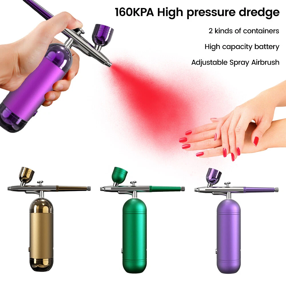  Cordless Nail Airbrush Machine for Nail Art, Rechargeable  Airbrush Kit for Nails, Makeup, Cake Decorating, Painting, Portable Makeup  Airbrush Gun Set : Beauty & Personal Care