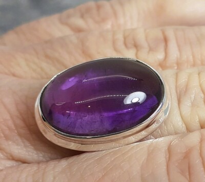 Purple AMETHYST 925 Silver Ring Sz L-6 R538~Silverwave*uk February Birthstone