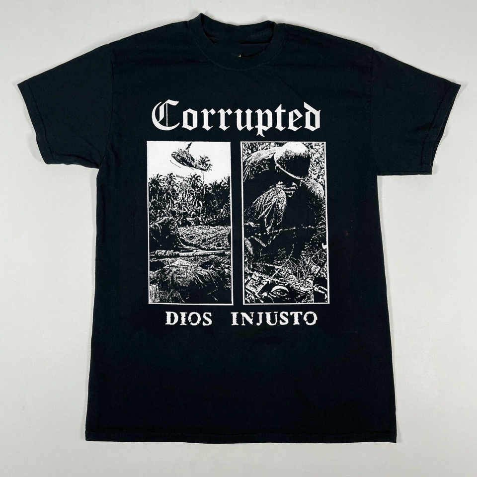 Corrupted Tシャツ Corrupted Band Cotton Short Sleeve Black All Size Unisex T-Shirt