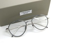 THOM BROWNE TB-109-B-SLV-GRY Silver/Grey Authentic 53mm Aviator Eyeglasses