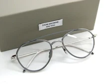 THOM BROWNE TB-109-B-SLV-GRY Silver/Grey Authentic 53mm Aviator Eyeglasses