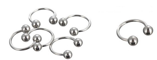 2x Labret Ring Horseshoe Monroe Nose Belly Lip Nipple Eyebrow Ear Stud Bar - Picture 7 of 12