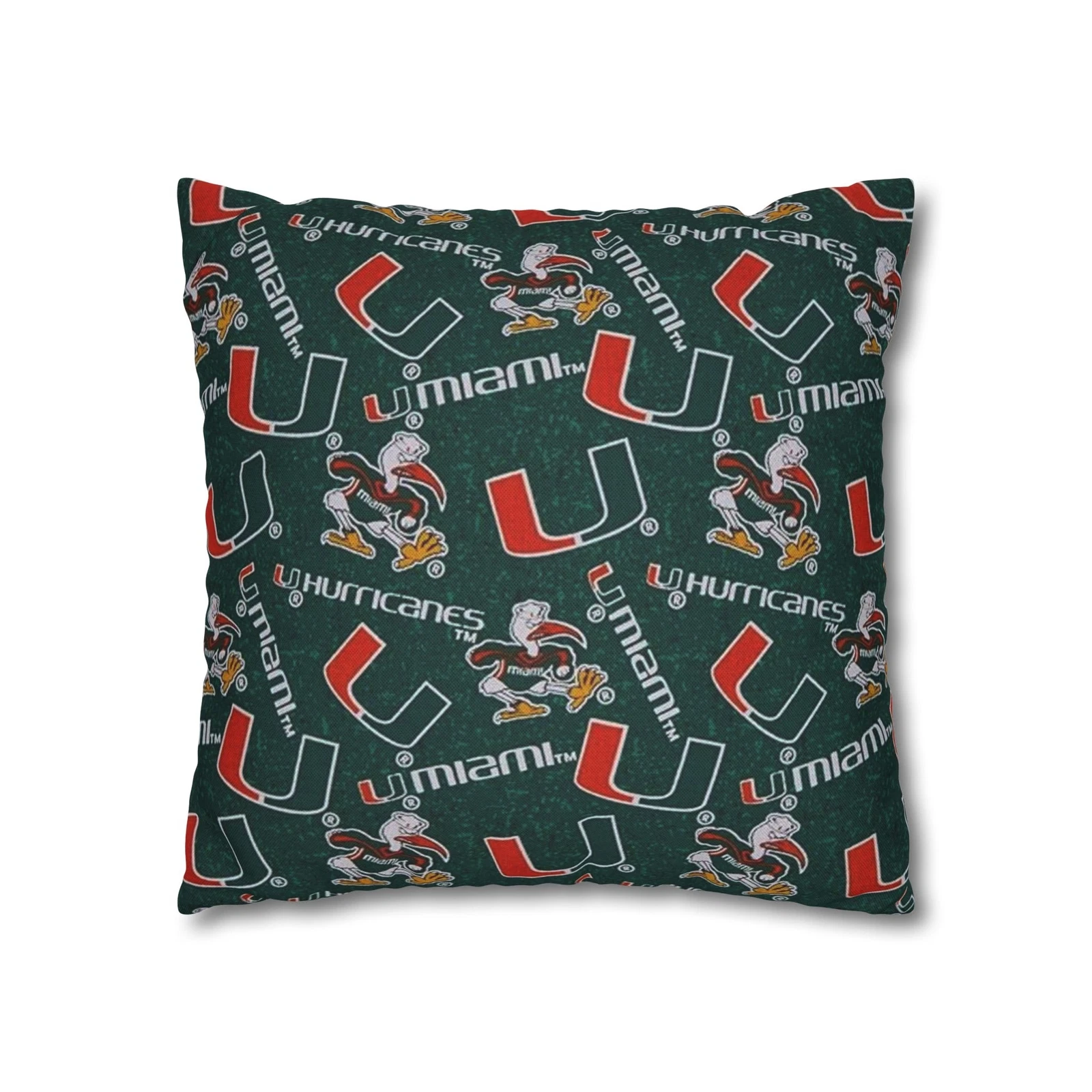 University of Miami Spun Square Pillowcase