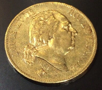 40 Francs Louis XVIII 1816 A Paris - Or - Photo 1/2