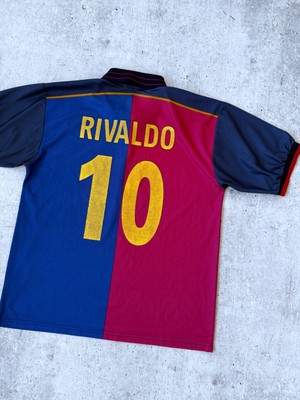 【希少】F.C バルセロナ　RIVALDO No.10 半袖　ヴィンテージ Vintage Barcelona 1899/1999 Rivaldo #10 Retro Jersey | eBay