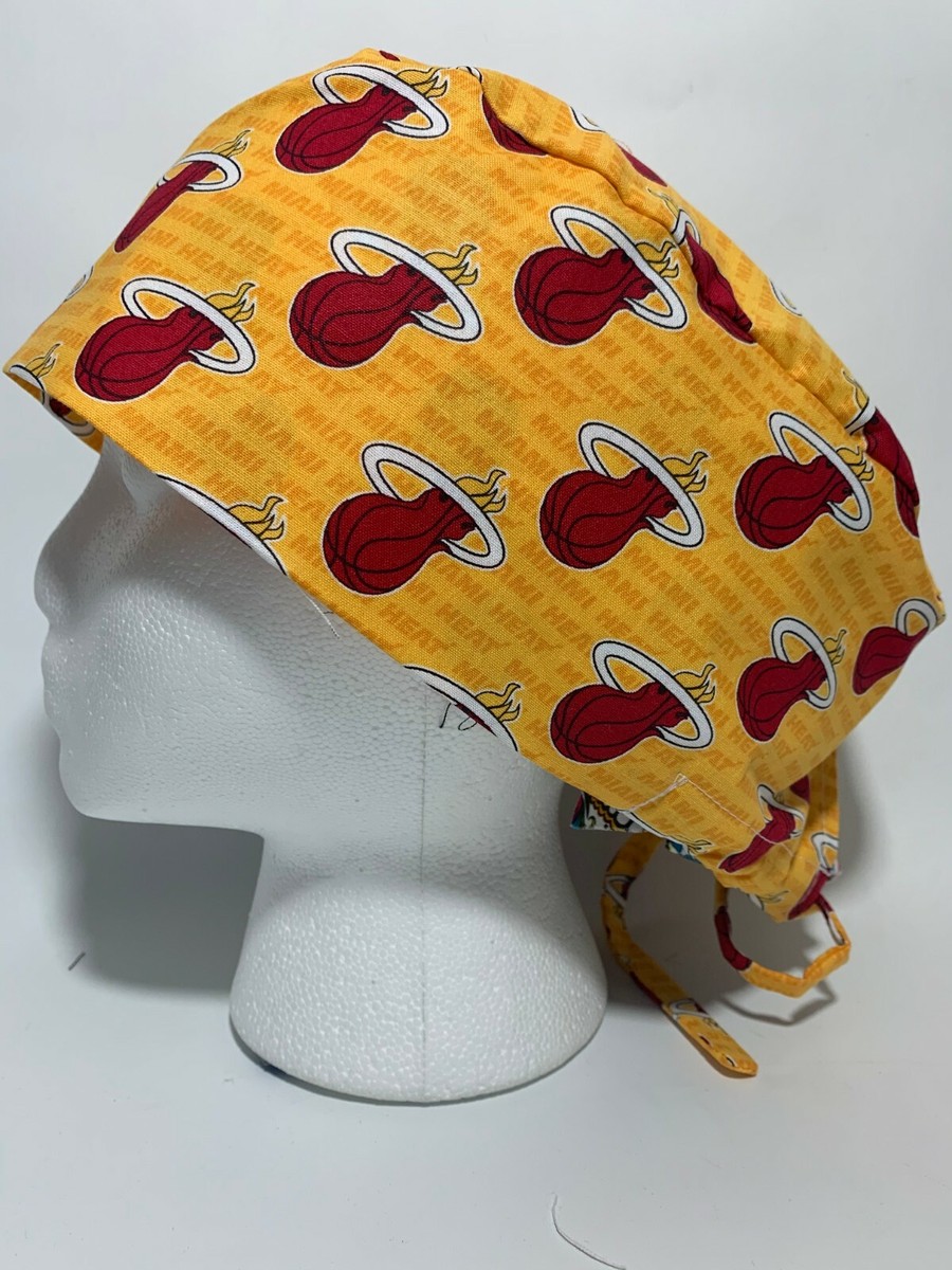 Miami Heat scrub basketball FLORIDA Cap Doctor Nurse Hat chef CHEMO  surgical NBA