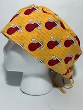 Miami Heat scrub basketball FLORIDA Cap Doctor Nurse Hat chef CHEMO surgical NBA
