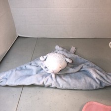 Angel Dear Lamb Lovey Baby Security Blanket Minky Lovie Blue White