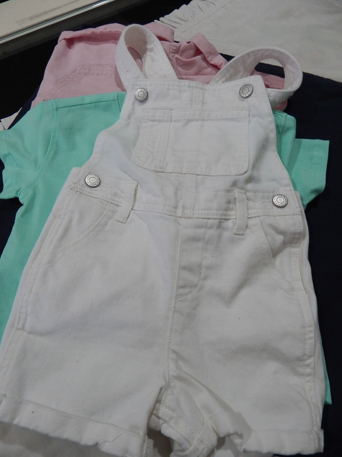 3 Pc Girls 4T Summer Spring Overall Top Pineapple Levis ON sO CUTE image 8