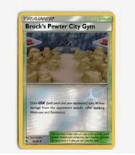 Pokemon - BROCK'S PEWTER CITY GYM - 54/68 - Reverse Holo - Hidden Fates  - NM/M