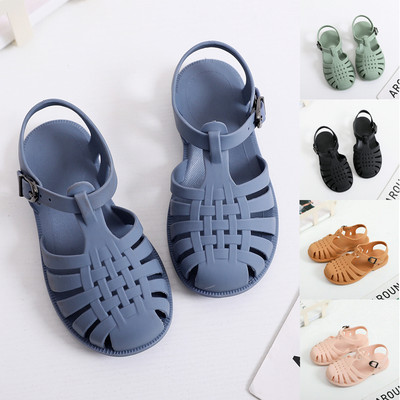 Sommer Strand Jelly Flachschuhe Für Mädchen Jungen Kinder Riemchen Schulsandalen